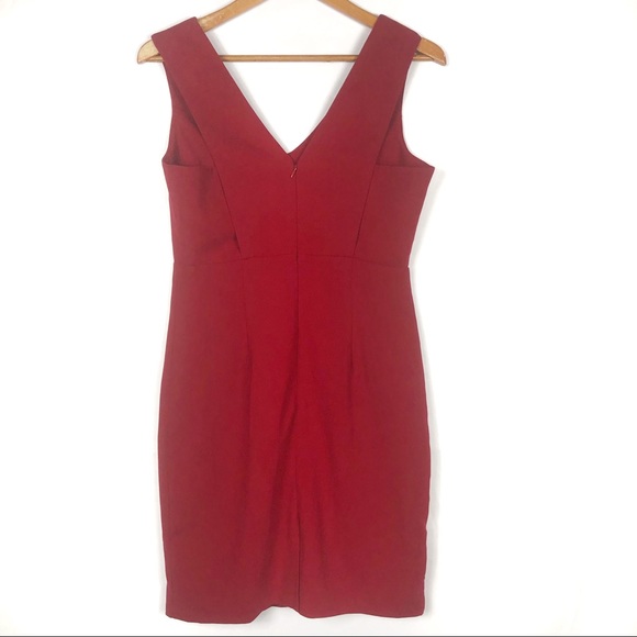 Above knee Red sleeveless dress by Honestee - Picture 3 of 8